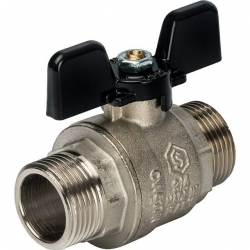 Кран шаровой STOUT полнопроходной, НР/НР, ручка бабочка 3/4