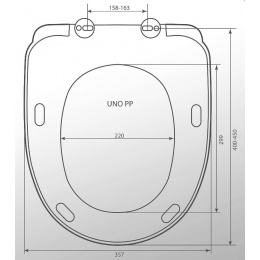 Сиденье для унитаза UNO PP (Эко,Хит,Комфорт,Алькор,Лайма)