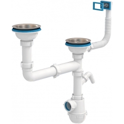 Сифон А7700 для мойки Ани двойной с носиком