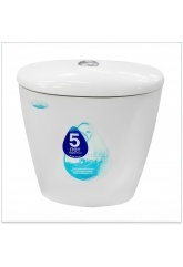 Бачок ВЕРСИЯ с крышкой, белый (20,5 см) Santeri