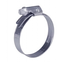 Хомут червячный  25-51 оцинкованный
