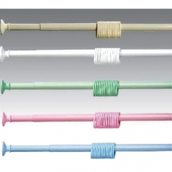 Карниз для ванны бежевый/крем 1,2 х 2,20 с кольцами