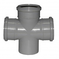 Крестовина 110x110x110/90° одноплоскостная канализационная