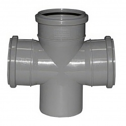 Крестовина 110x110x110/90° одноплоскостная канализационная