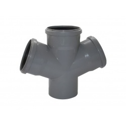 Крестовина 110x110x110/45° одноплоскостная канализационная