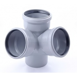 Крестовина 110x110x110/90° двухплоскостная канализационная