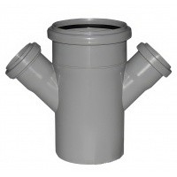 Крестовина 50x50x50/45° одноплоскостная канализационная