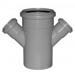 Крестовина 50x50x50/45° одноплоскостная канализационная