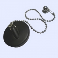 Пробка для ванны резина с цепочкой 50 см для ванн с нерж чашкой