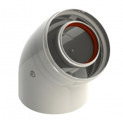 Угол коаксиальный ROYAL 60/100мм*45гр.