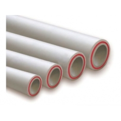 Труба 20х3,4 мм Аквапром PP-R белый, PN 25, SDR 6, алюминий