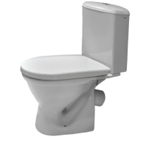 Унитаз-компакт Santek Алькор 1WH302140  белый с диагональным выпуском, антивсплеск,сиденье дюропласт