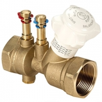 Клапан балансировочный Giacomini DN25, 7м3/ч, 1"вр, со штуцерами, со сливом