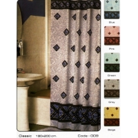 Шторка для ванны Zalel 180*200 (ткань) цветн