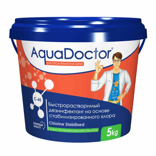 C-60 хлор-шок 5 кг AQ 1550 AquaDoctor купить в интернет магазине Санрай73