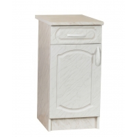 Кухонный рабочий стол 40 белый мрамор, МДФ, 1ящик