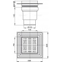 Трап вертикальный 150х150/110 APV13 AlcaPlast