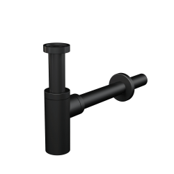 Сифон для умывальника AlcaPlast A400BLACK Ø32 DESIGN, цельнометаллический, круглый
