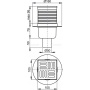 Трап вертикальный 105х105/50 реш.нерж./с комбинир. гидрозатвор APV32 Alcaplast