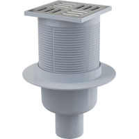 Трап вертикальный 105х105/50 реш.нерж./с комбинир. гидрозатвор APV32 Alcaplast