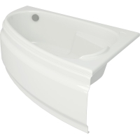 Ванна асимметр.: JOANNA 160x95, левая, ультра белый (WA-JOANNA*160-L-W)