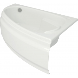 Ванна асимметр.: JOANNA 160x95, левая, ультра белый (WA-JOANNA*160-L-W)