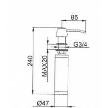 Дозатор для жидкого мыла встраиваемый Frap F405