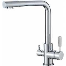 Смеситель для кухни Savol S-L1801, с выходом для фильтра, высокий Г-излив, хром