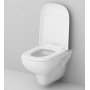 Унитаз подвесной AM.PM Like C801700SC безободковый, с быстросъемным сиденьем микролифт