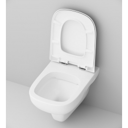 Унитаз подвесной AM.PM Like C801700SC безободковый, с быстросъемным сиденьем микролифт