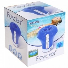 Поплавок-дозатор с термометром, 18.5см, для химии в таблетках, 3 цвета