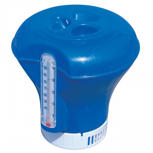 Поплавок-дозатор с термометром, 18.5см, для химии в таблетках, 3 цвета купить в интернет магазине Санрай73