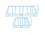 Каркасный бассейн 412 х 201 х 122 Bestway 56456 с картриджным фильтром и лестницей