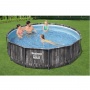 Каркасный бассейн 427 х 107 Bestway Wood Style 5614Z с картриджным фильтром, тентом и лестницей