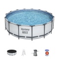 Каркасный круглый бассейн Bestway 5643 (457х122 см), с картриджным фильтром и лестницей