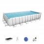 Каркасный бассейн 732 х 366 х 132 Bestway 56475 с песочным фильтром, лестницей и тентом