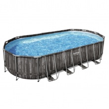 Каркасный бассейн Bestway Wood Style 5611T (732х366х122 см), картриджный фильтр, лестница, тент