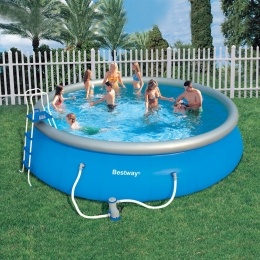 Надувной круглый бассейн 366 х 91 Bestway 6665 л, фильтр-насос 2006л/ч,