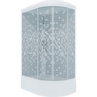 Душевая кабина Triton Коралл 120х80 В левая, асимметрия, средний поддон, белый, мозаика, ДН4 (7мест)