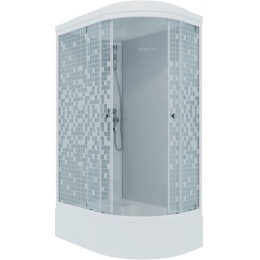 Душевая кабина Triton Коралл 120х80 В левая, асимметрия, средний поддон, белый, мозаика, ДН4 (7мест)