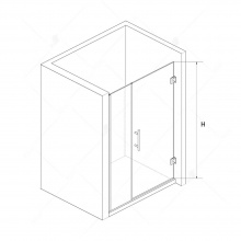 Душевая дверь RGW HO-012 1000x1950 хром, прозрачное