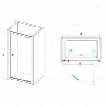 Душевая дверь RGW PA-05 700*1850 хром, прозрачное