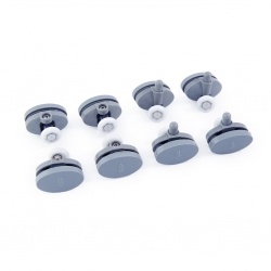 Ролики для душевой кабины DC-1043, 19 мм, одинарные кнопочные 8 шт