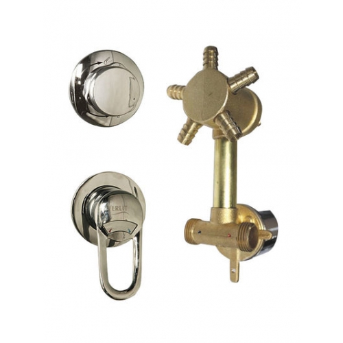 Смеситель для душевой кабины 5-и режимный, 120мм, под хомут купить в интернет магазине Санрай73