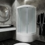 Душевая кабина Triton РИФ 90х90 Б3 ГРЕЙС четверть круга, глубокий поддон, белый, рифленое, ДН4 (9мес