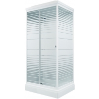 Душевая кабина Triton Квадро 120х80 А прямоугольная, низкий поддон, белый, полосы, ДН4 (8 мест)