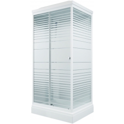 Душевая кабина Triton Квадро 120х80 А прямоугольная, низкий поддон, белый, полосы, ДН4 (8 мест)