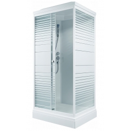 Душевая кабина Triton Квадро 120х80 А прямоугольная, низкий поддон, белый, полосы, ДН4 (8 мест)