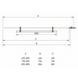 Шторка на ванну Veconi распашная с маятн. мех.PL79-80-01-C4 800x1500,хром,прозрачное
