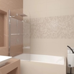 Шторка на ванну Veconi распашная с маятн. мех.PL80-70-01-19C1 700x1500,хром,прозрачное